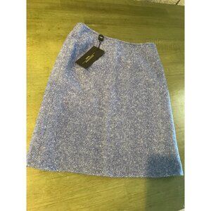 Weekend Max Mara Blue Herringbone Wool Blend Pencil Skirt Size 4